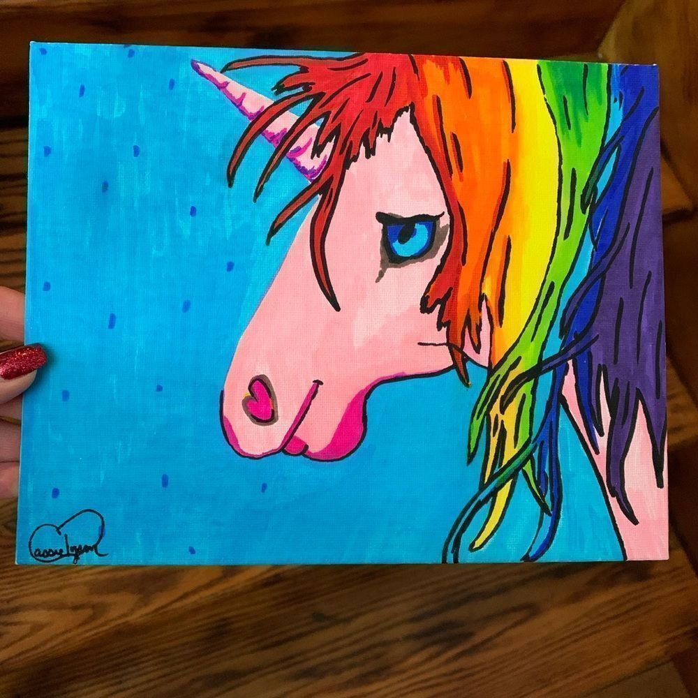 Unicorn Watercolor Painting by Me